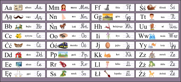 naklejki z alfabetem dla dzieci