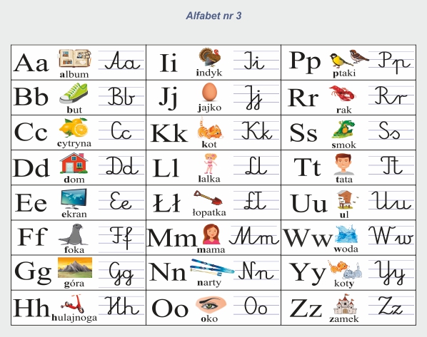 alfabet dla przedszkolaków