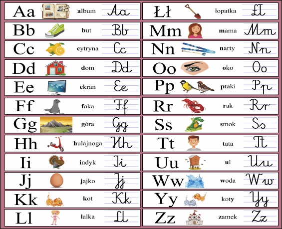 naklejki z alfabetem dla przedszkolaków