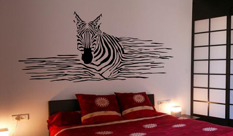 naklejka zebra do sypialni