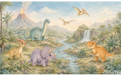 Naklejki ścienne Dinozaury, czyli jak stworzyć prehistoryczny klimat w dziecięcym pokoju?