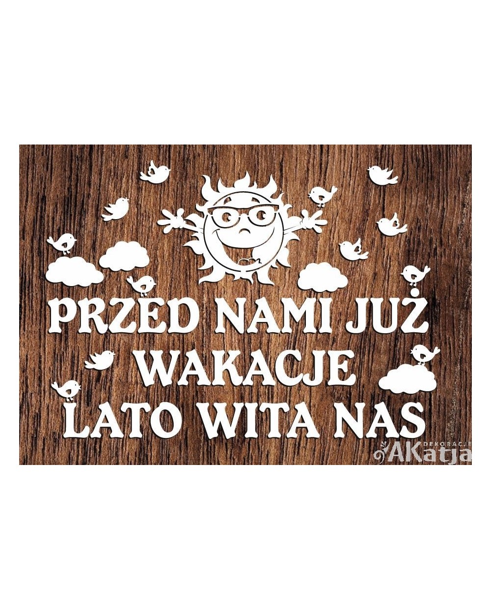 zestaw-przed-nami-wakacje-wycinanka-z-kartonu dekoracja wakacje przedszkole